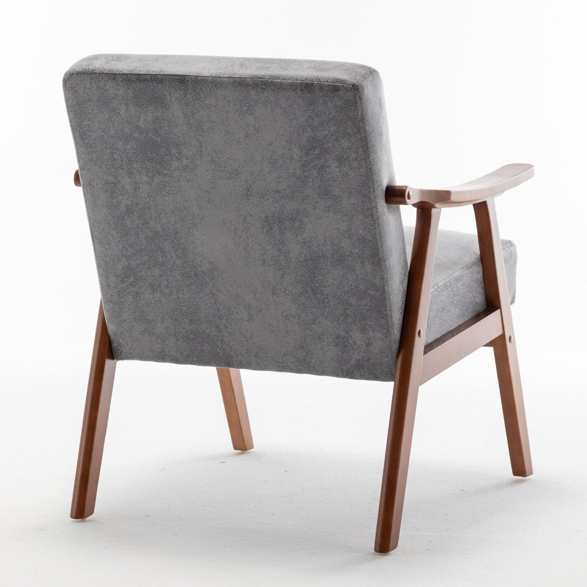 Mid Century Modern Accent Chair With Solid Wood Frame