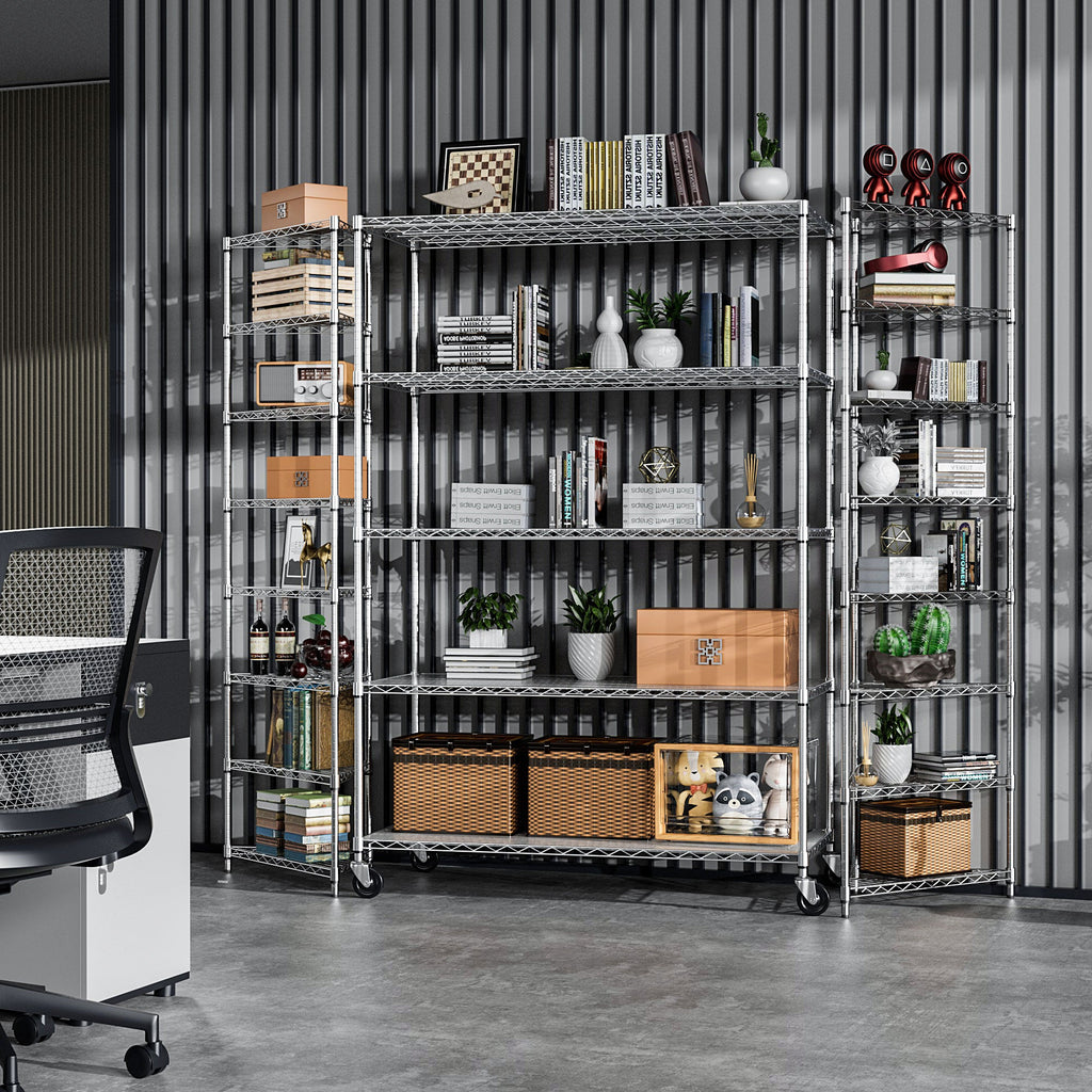 5 Tier 6000lbs Heavy Duty Adjustable Storage Rack Metal Shelf Wire
