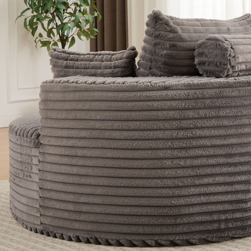 Modern Single Sofa With Backrest Pillow