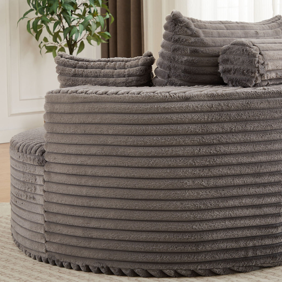 Modern Single Sofa With Backrest Pillow