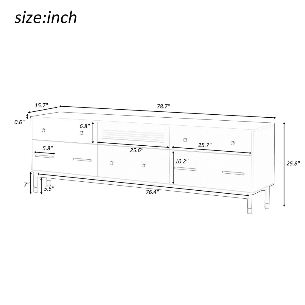 TV Stand for 75+ Inch TV Entertainment Center