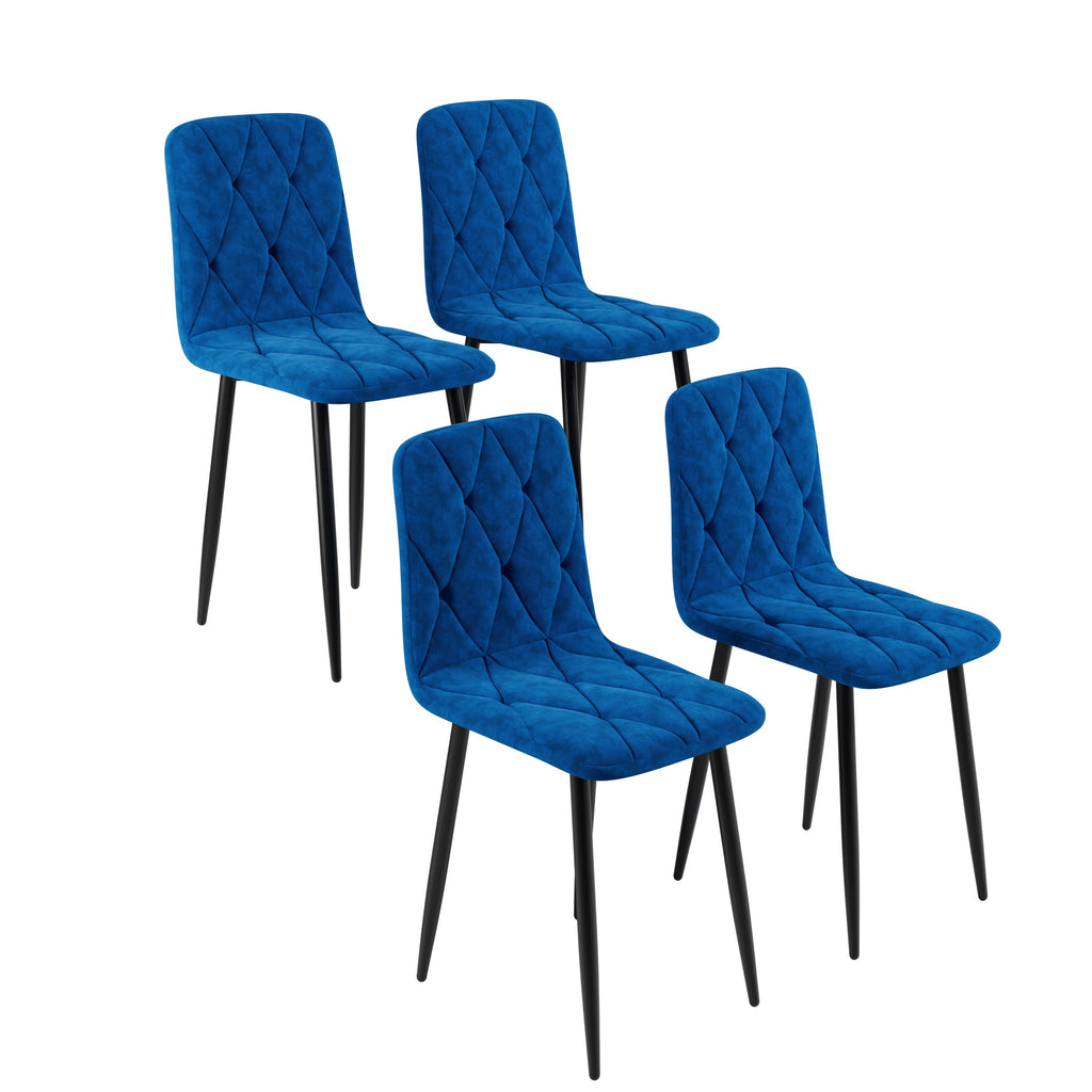 Dining Chairs Set of 4, Modern Velvet Dining Chair Upholstered Cushion Seat