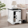Farmhouse tea table bedside table rectangular farmhouse tea table with barn door