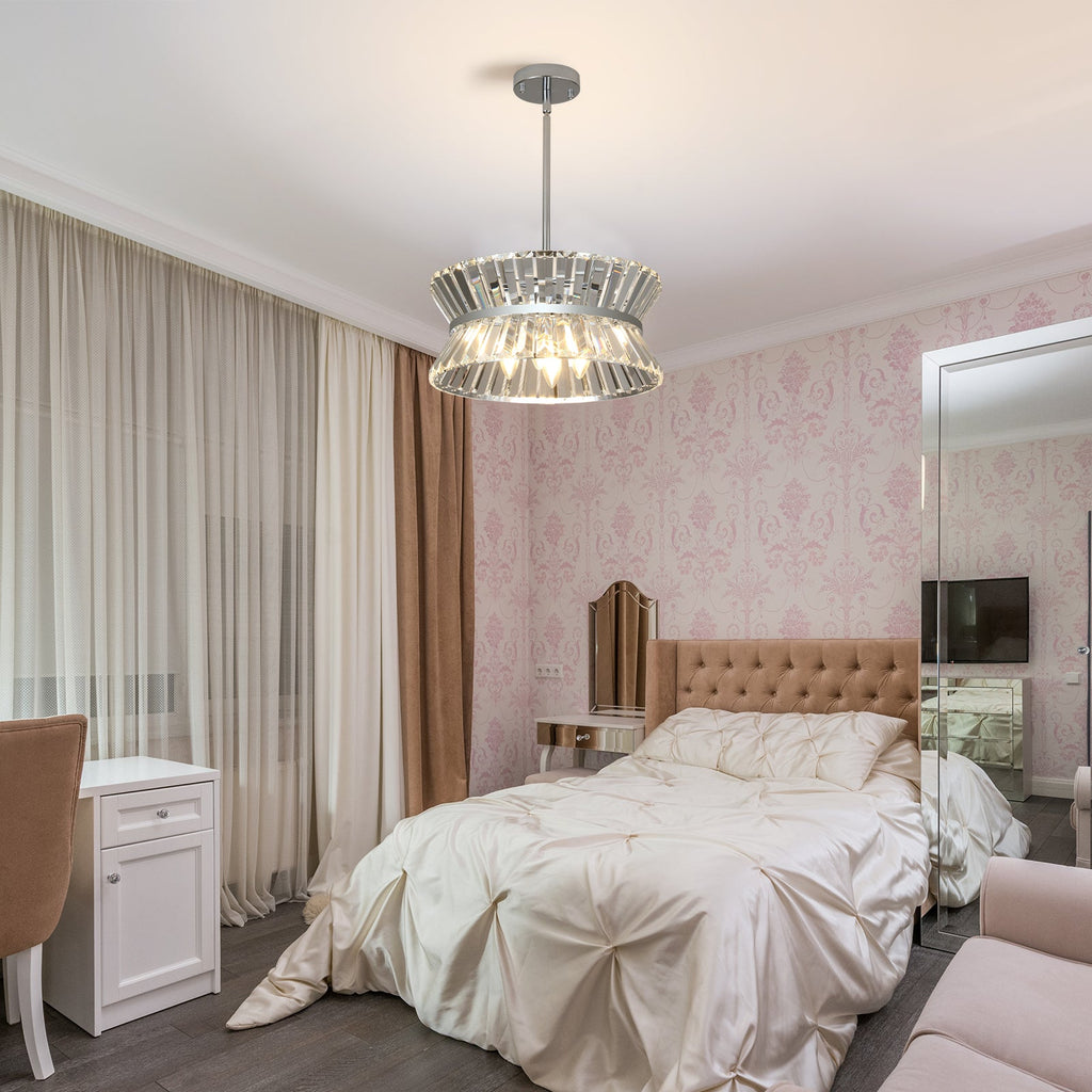 Modern Crystal Chandelier for Living-Room Round  Cristal Lamp