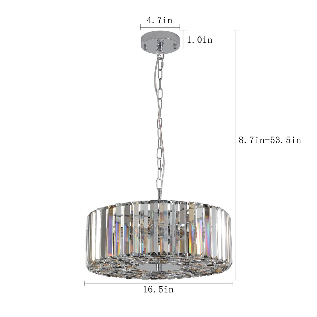 Modern Crystal Chandelier for Living-Room Round Cristal Lamp