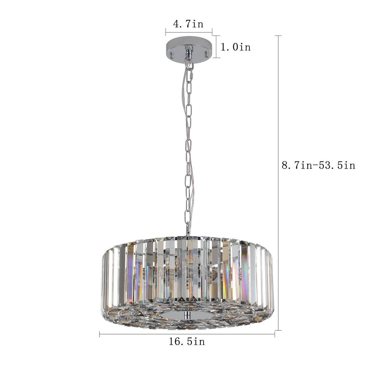Modern Crystal Chandelier for Living-Room Round Cristal Lamp