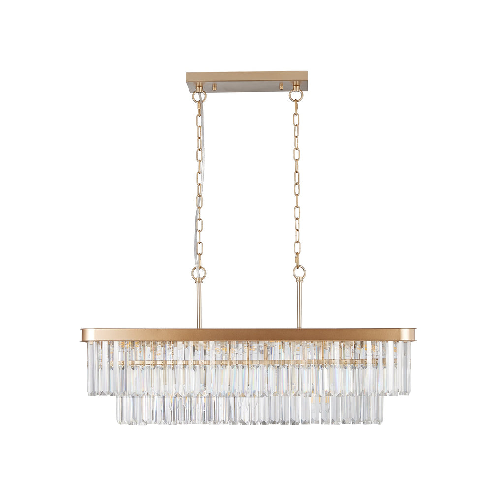 Chandeliers, Rectangular Crystal Chandelier Adjustable