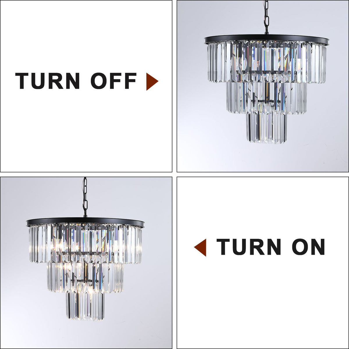 Black Luxury Crystal Chandelier