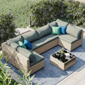 7-Piece Patio Set, All-Weather Boho Outdoor Conversation Set