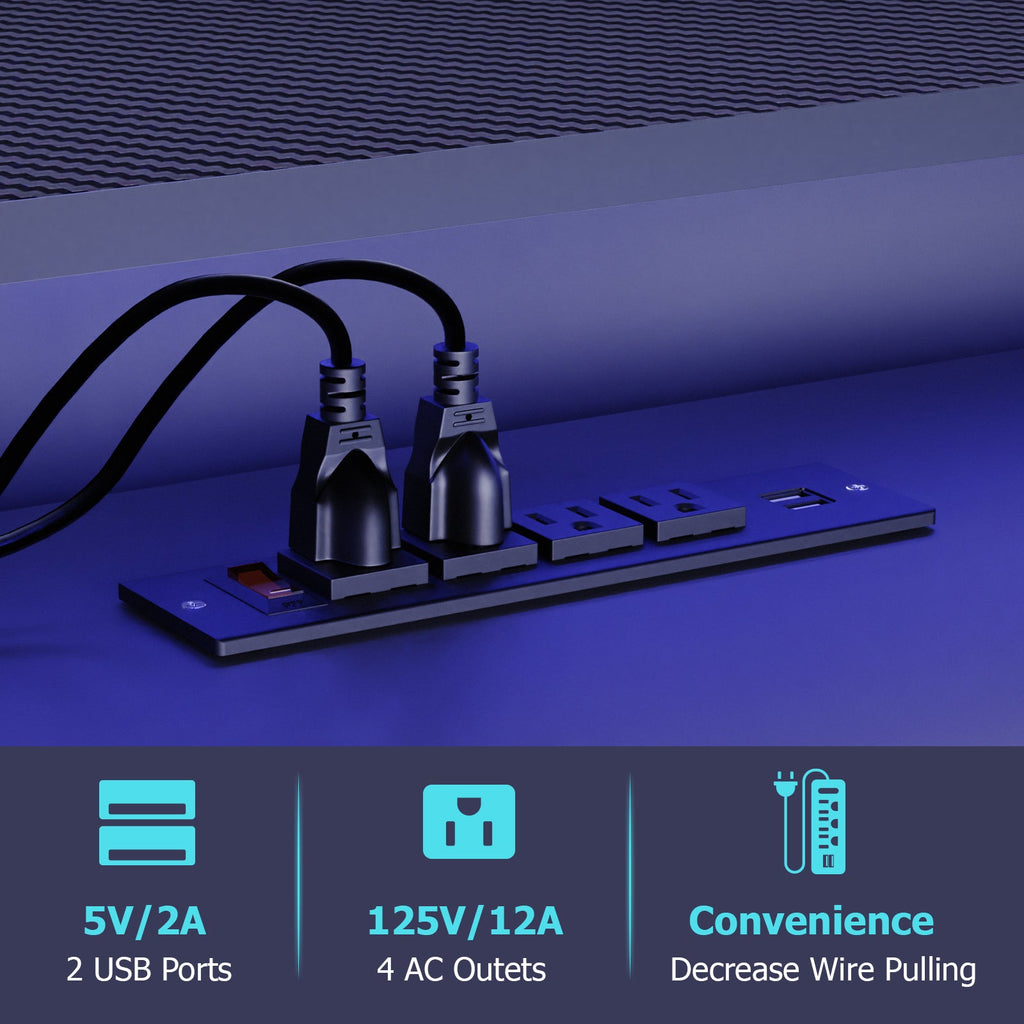 Gaming TV Stand for PS5 with Power Outlets, for TVs 75 inch and Below