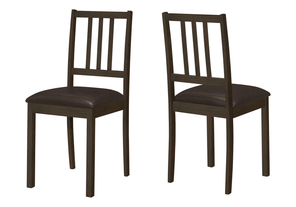 Dining Chair Upholstered For Dining Room, Set of 2 - Brown