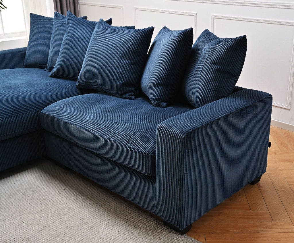 Oversized 2 Piece Sectional Couches, L Shaped Sofa With Chaise