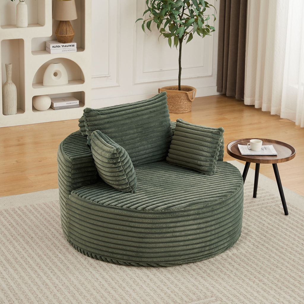 Modern Single Sofa With Backrest Pillow
