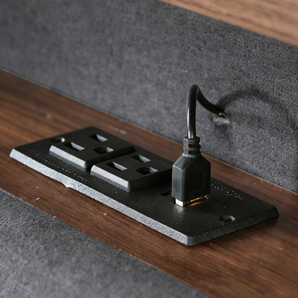 Upholstered Platform Bed With A Hydraulic Storage System, LED And USB Charging