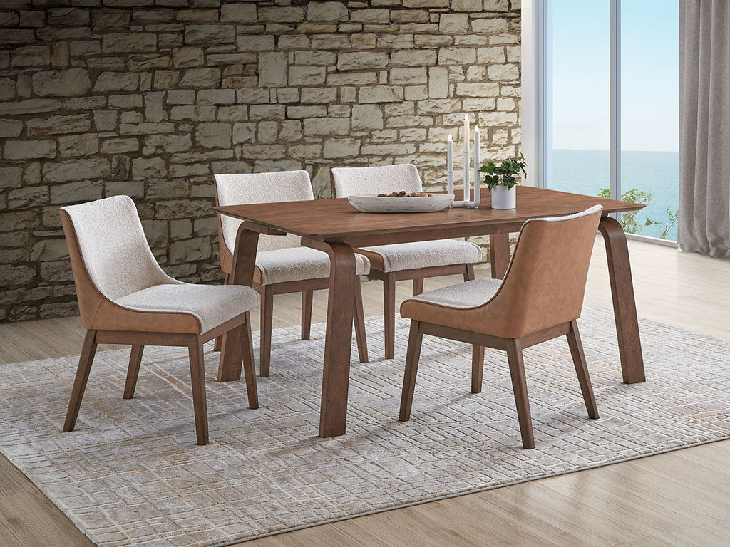 5 Piece With Side Chairs Dining Room Set - Walnut