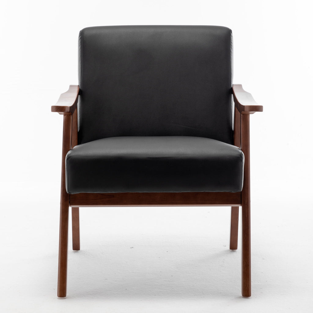 Mid Century Modern Accent Chair With Solid Wood Frame