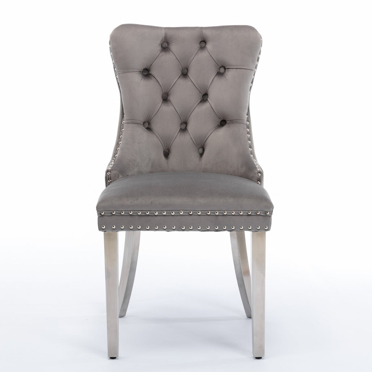 Modern Velvet Upholstered Dining Chairs - Set of 2