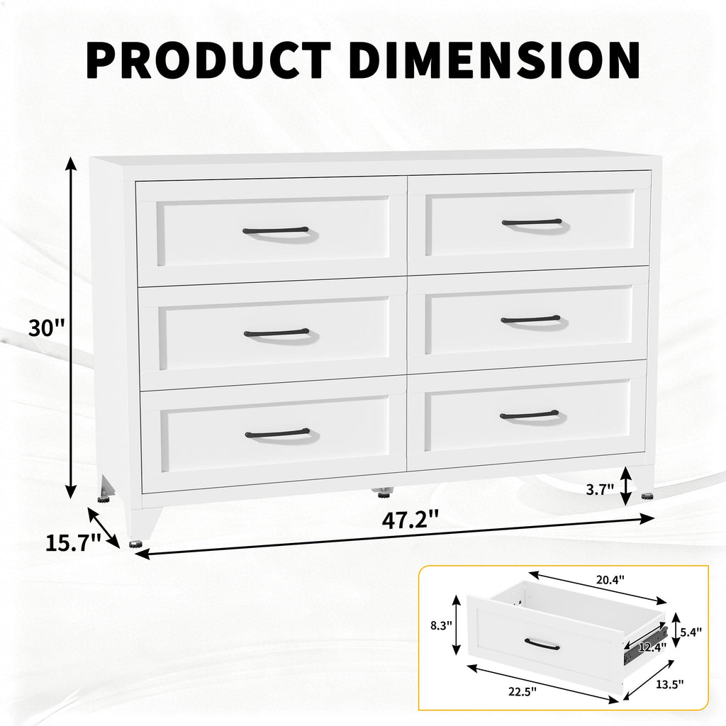 6 Drawer Dresser for Bedroom