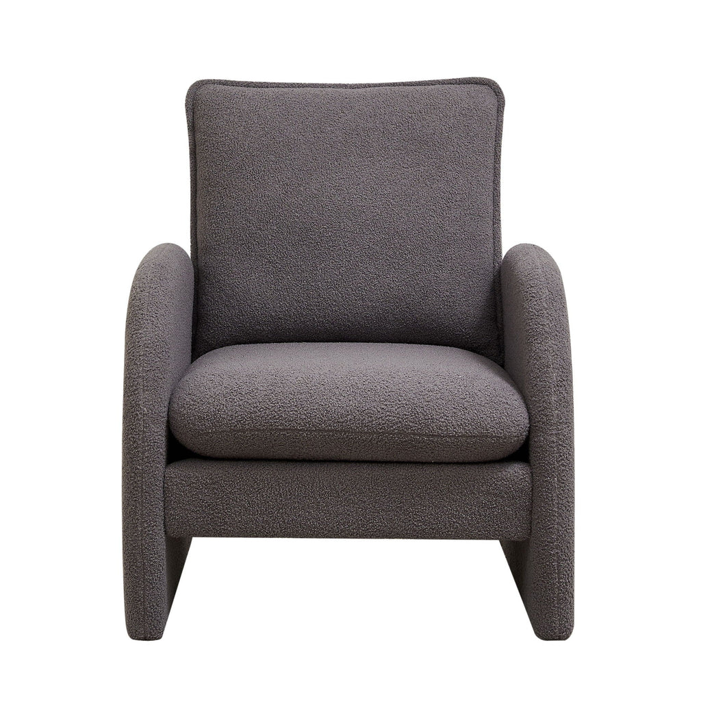 Modern Sherpa Upholstered Accent Chair
