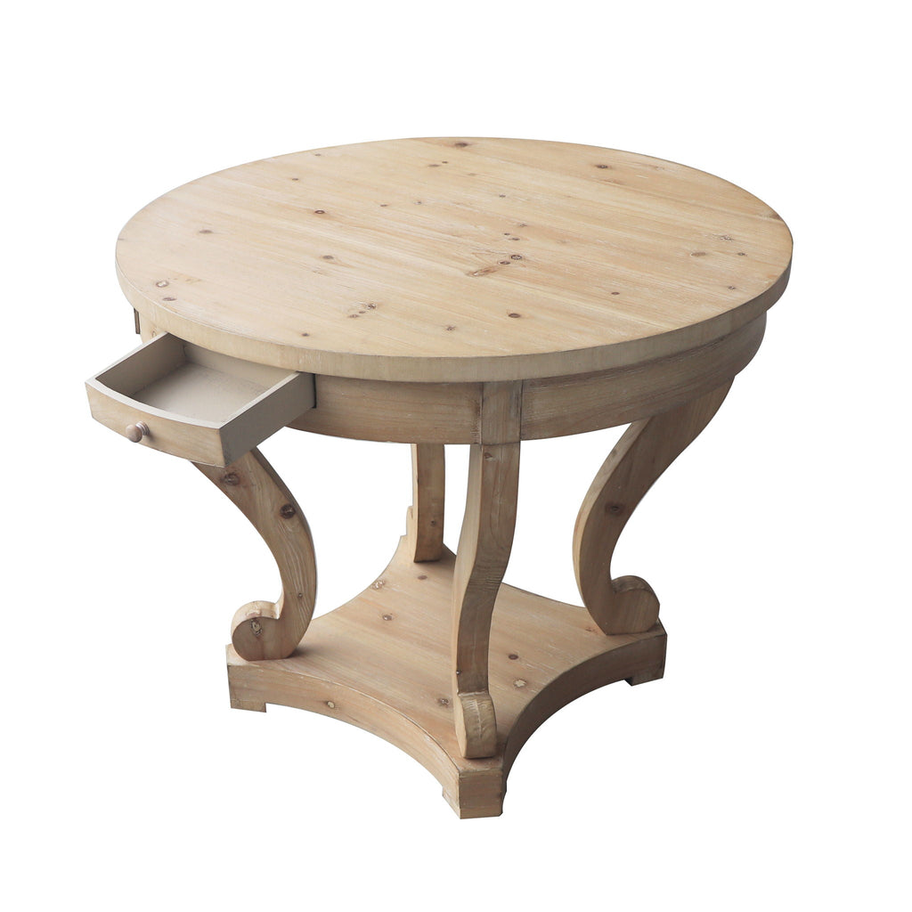 Curved Legs Farmhouse Style Small End Table