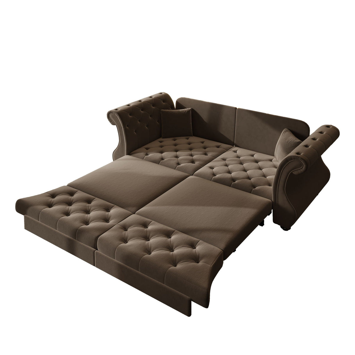 Oversized Chesterfield Pull Out Sofa Bed with Flower Tufting