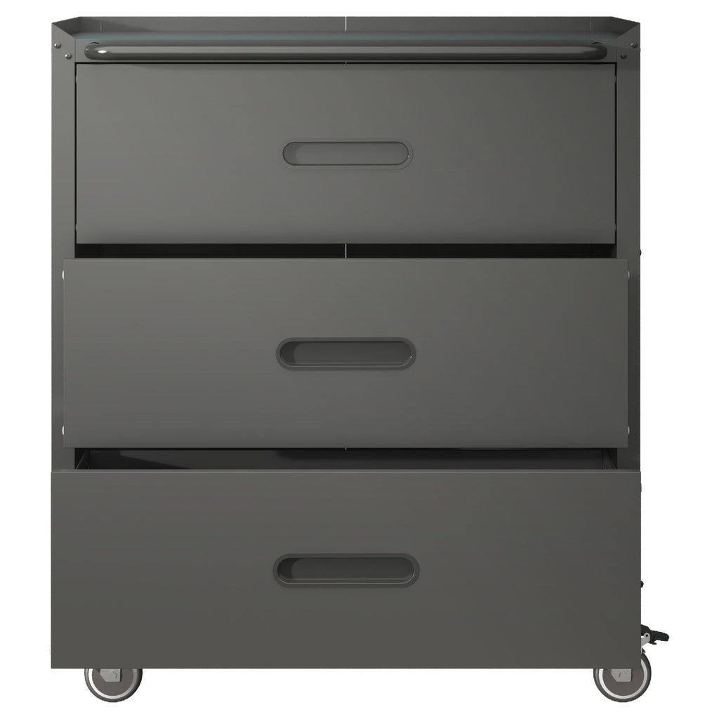 Heavy Duty Metal Storage Cabinet With Wheels 3 Drawer Tool Cabinet
