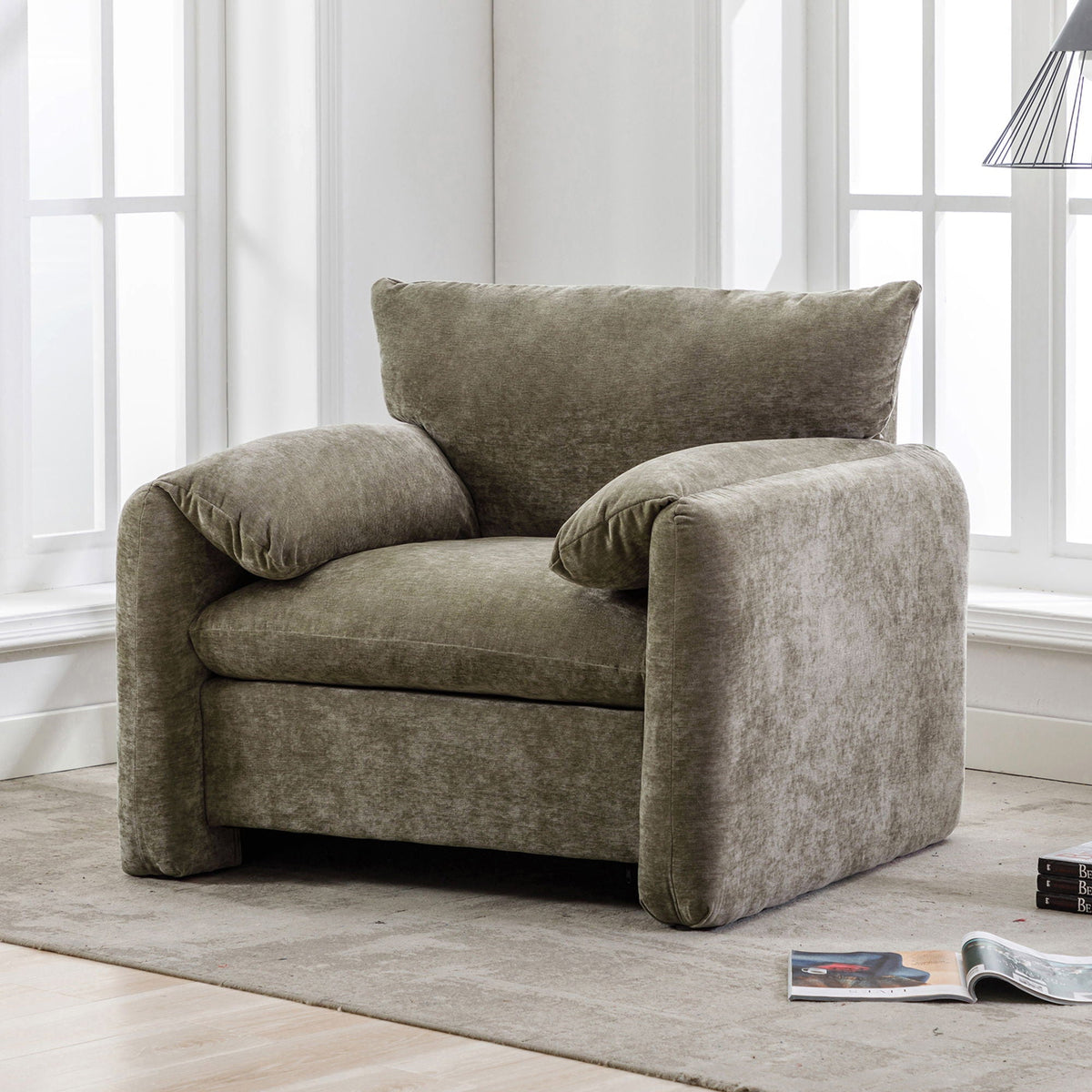 Oversized Accent Single Lounge Chair - Matcha Green