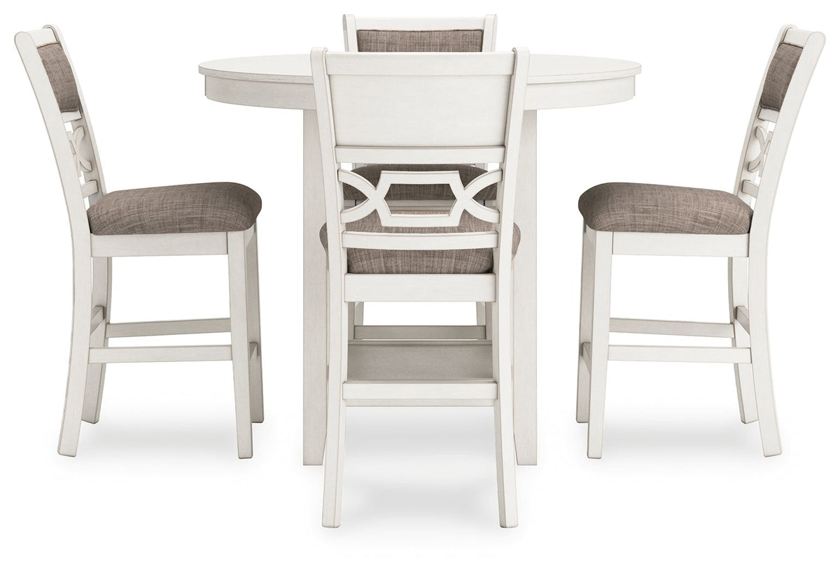 Dining Room Counter Table Set (Set of 5) - Antique White