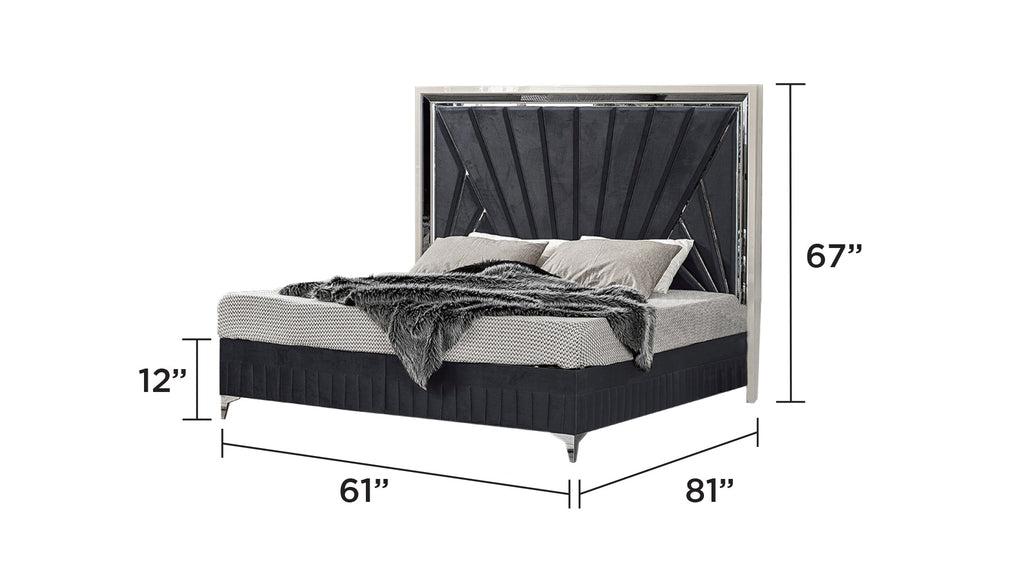 Lavita Modern & Contemporary 5 Pc Queen Upholstered Bedroom Set