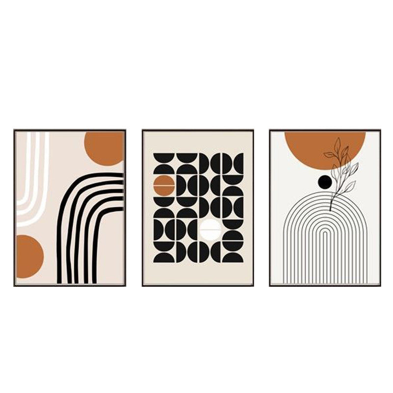 Morandi Abstract Sofa Background Wall Three-piece Painting