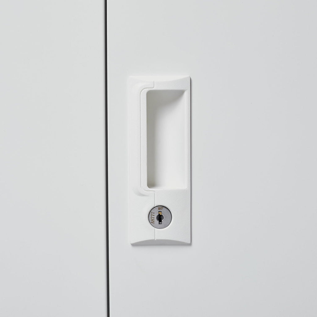 Metal Storage Cabinet With Locking Doors And Adjustable Shelf