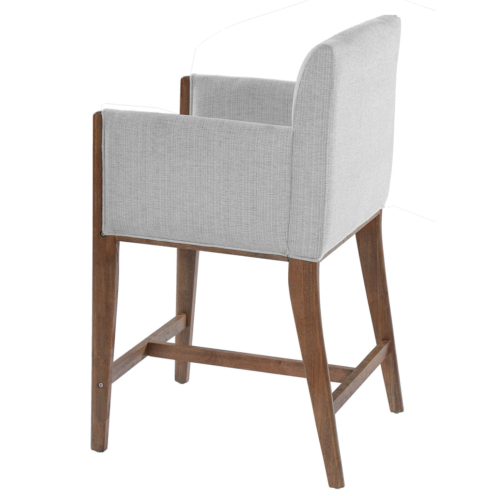 24'' Seat Height Upholstered Counter Stools with Arms