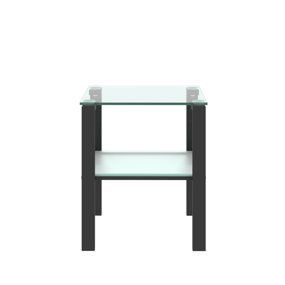 Glass two layer tea table
