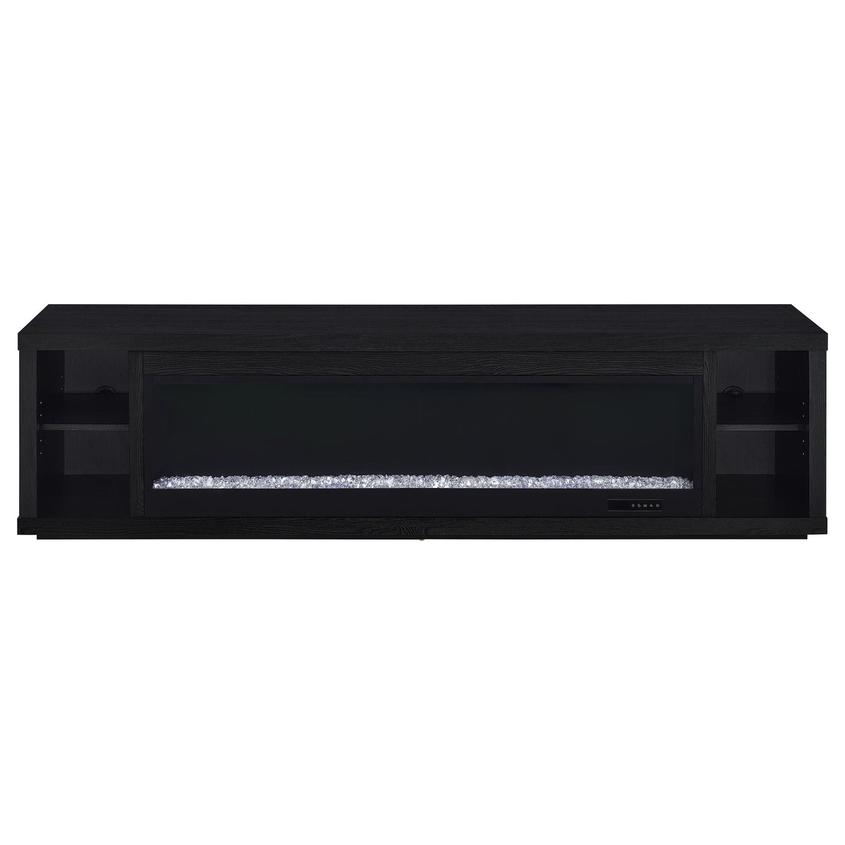 Deiter 79-inch TV Stand Fireplace Media Console Black