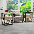 Set of 2 Modern End Table with Drawer