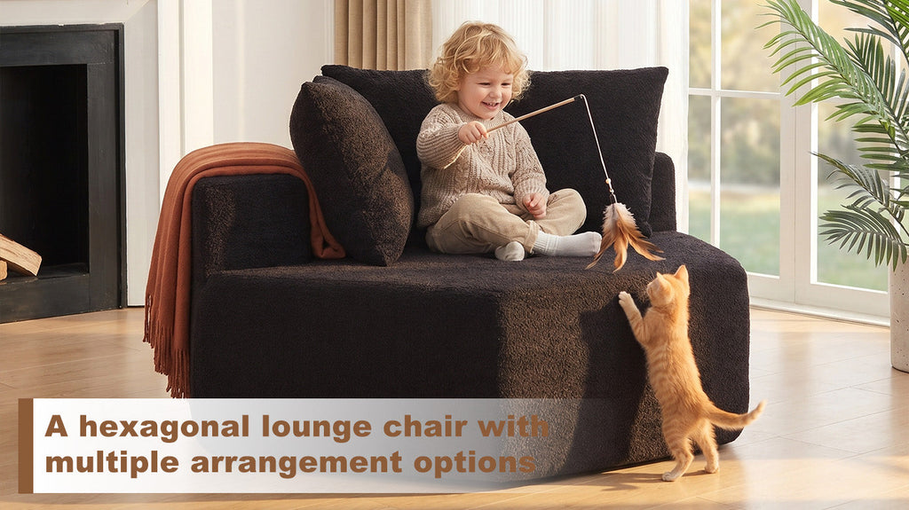 54-inch Modern-style Hexagonal Single Lounge Chair