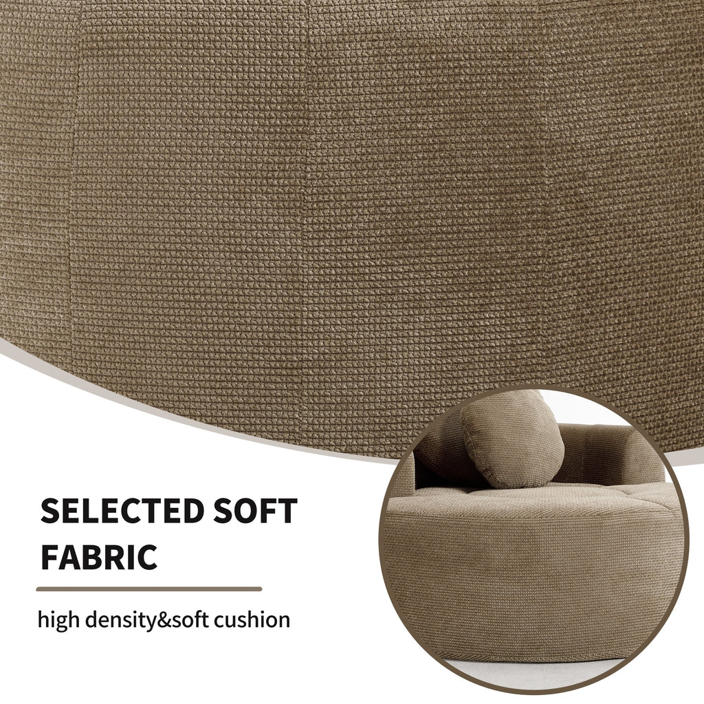 Round Sofa Bed with Memory Foam Sectional Couch