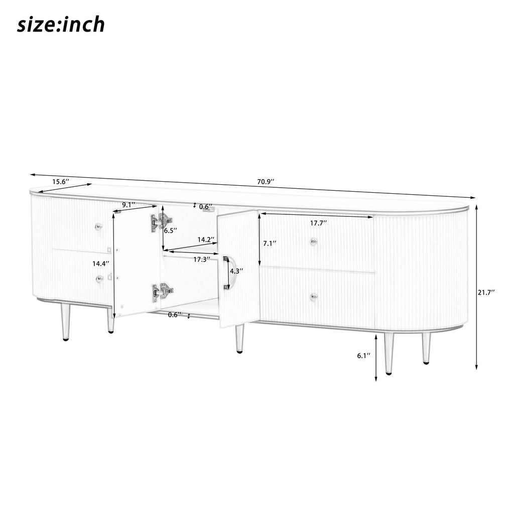 Modern TV Stand For TVs Up To 80"