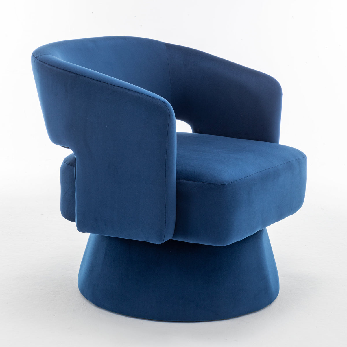Swivel Barrel Chair, Velvet Accent Armchair 360 Degree Swivel