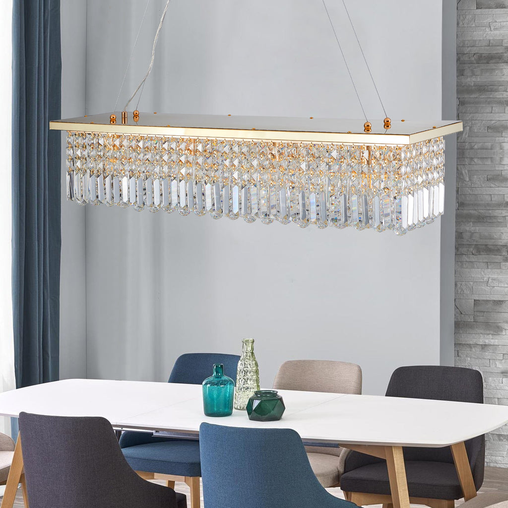 Modern Crystal Chandelier for Dining Room 8-Light