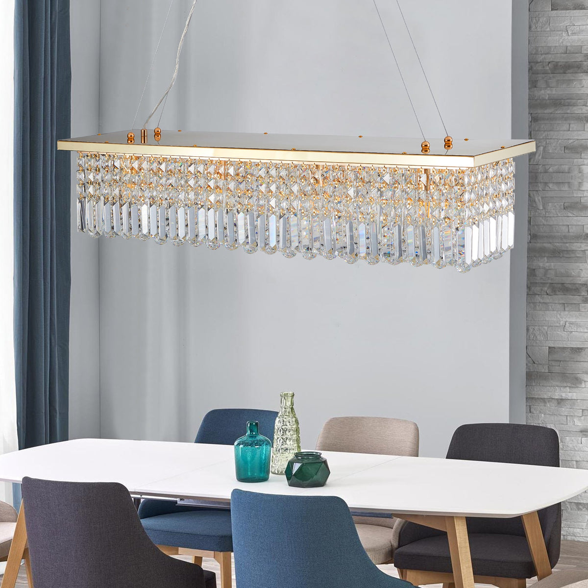 Modern Crystal Chandelier for Dining Room 8-Light