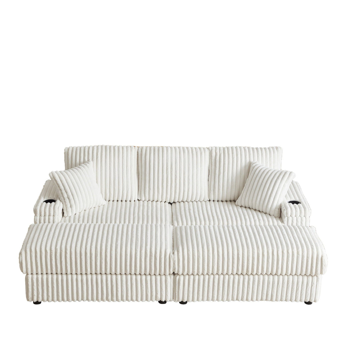 3 Seater Sofa With 2 Ottomans For Living Room