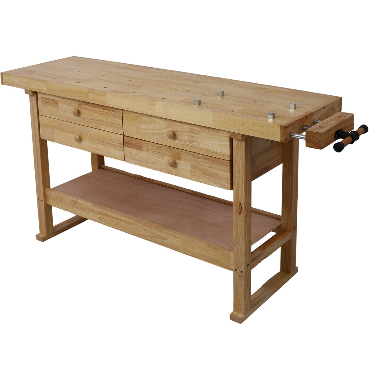 Workbench With 4 Drawers Wooden Workbench For Garage Workshop