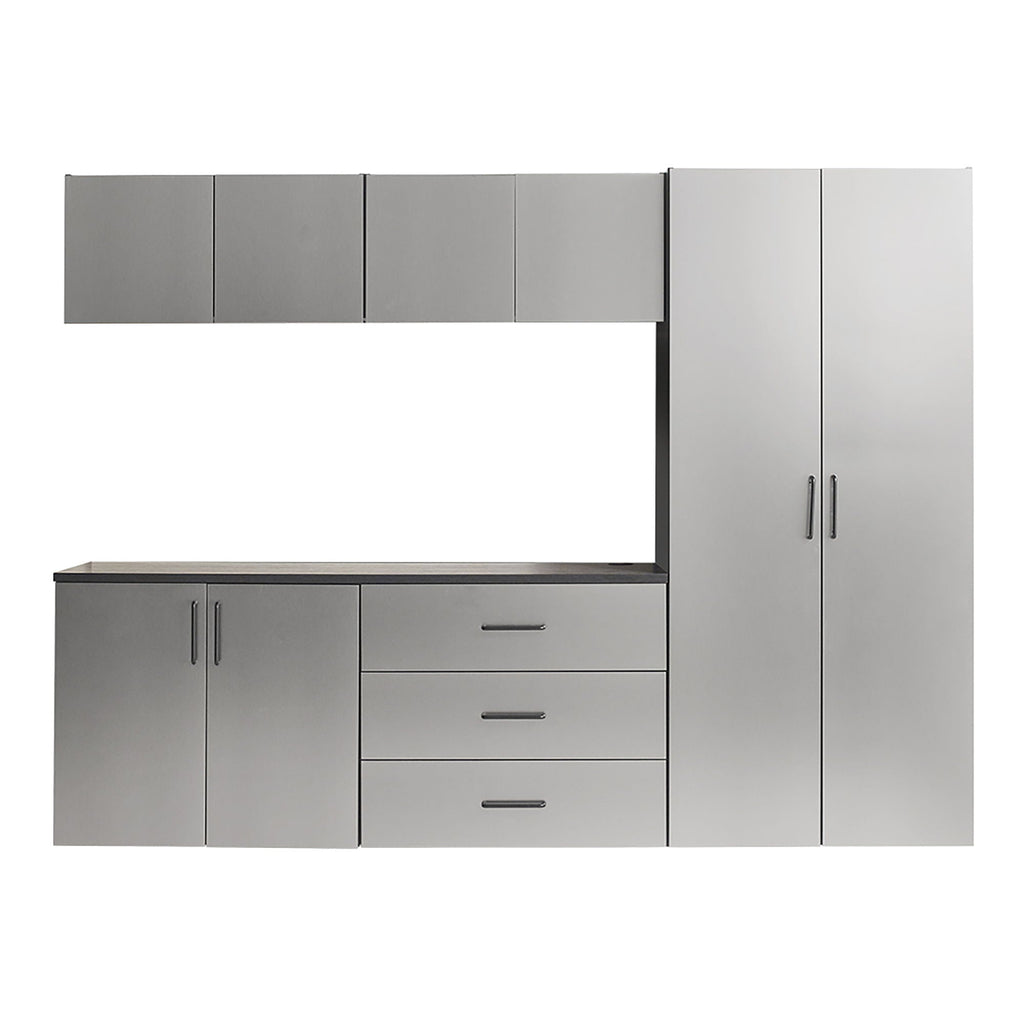 Garage Cabinet Set B With Soft Closing Drawers - Metallic Gray