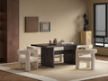 5 Pieces Dining Room Set - Beige / Espresso