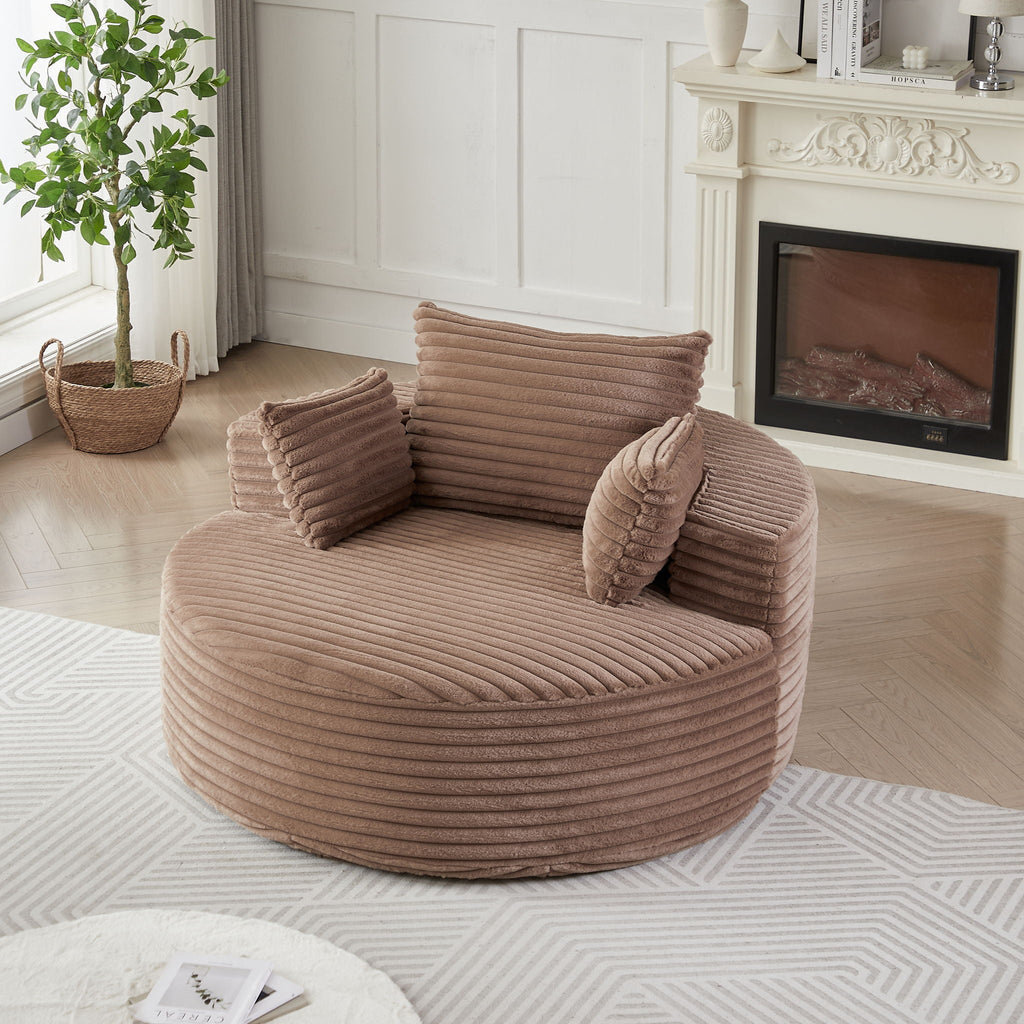 Modern Single Sofa With Backrest Pillow
