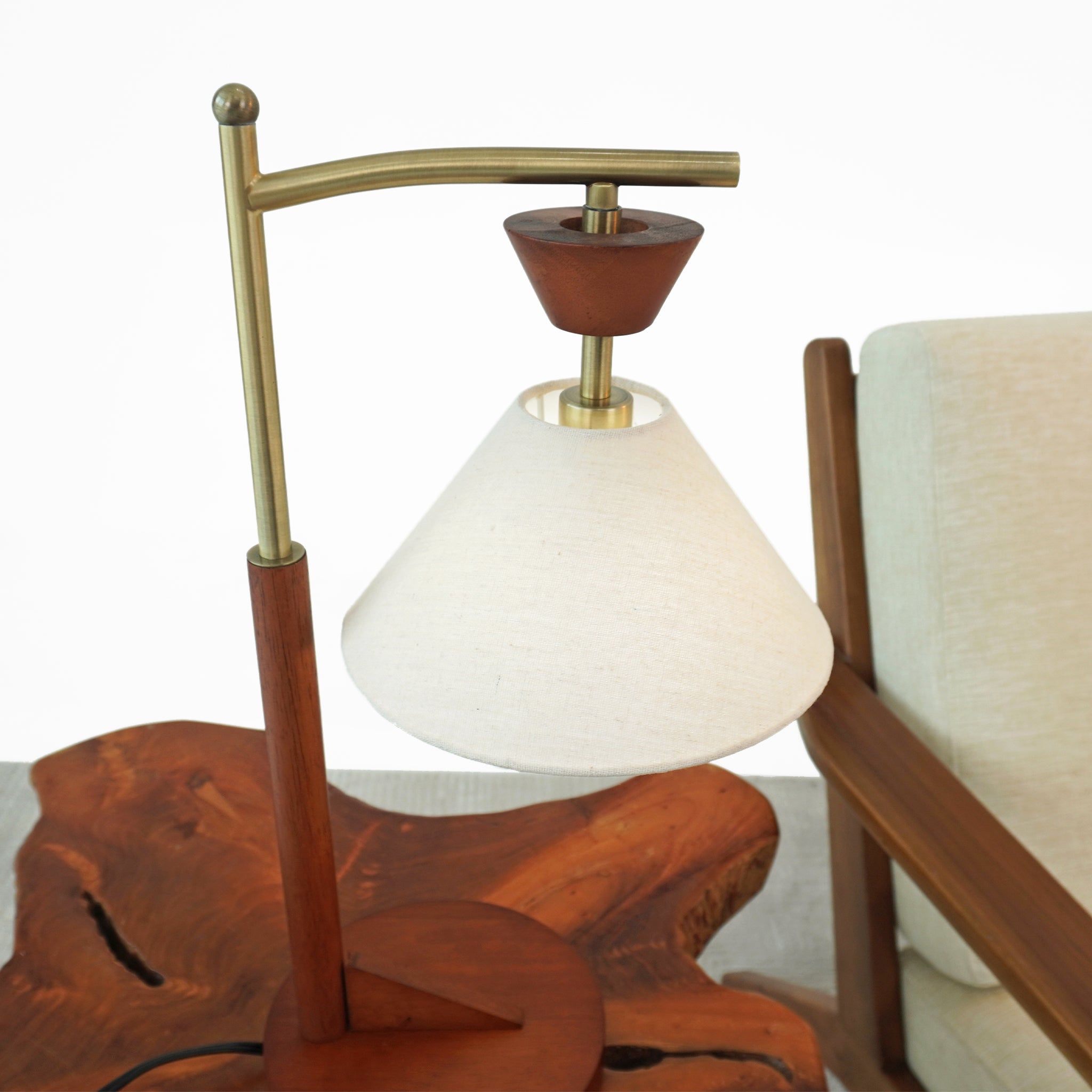 Nightstand Desk Lamp With Cone Shade