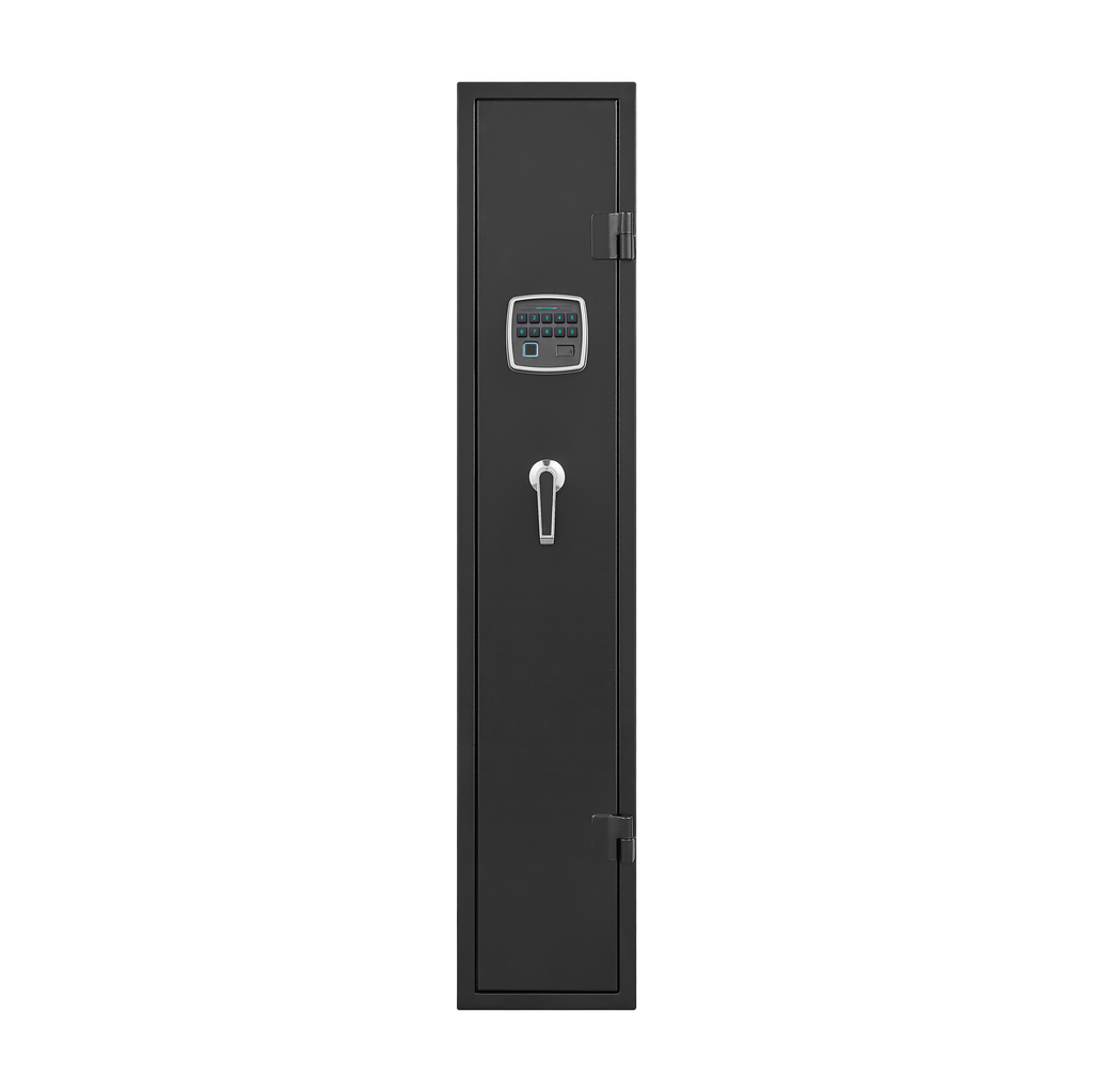 5 gun safes with 3 pistol pockets, quick access biometric adjustable heavy-duty gun rack