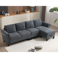Convertible Sectional Sofa with Storage, L-shaped sofa Modern Linen Fabric