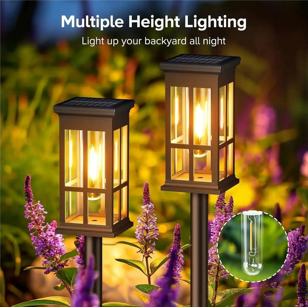 Solar Pathway Light Outdoor Solar Lamp Waterproof Landscape Lighting for Garden Yard Patio Walkway Driveway Camping Decor